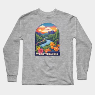 West Virginia Vintage Design Long Sleeve T-Shirt